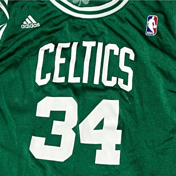 Boston Celtics Paul Pierce Boys Kids Youth NBA Basketball Adidas Green Jersey - Picture 3 of 6